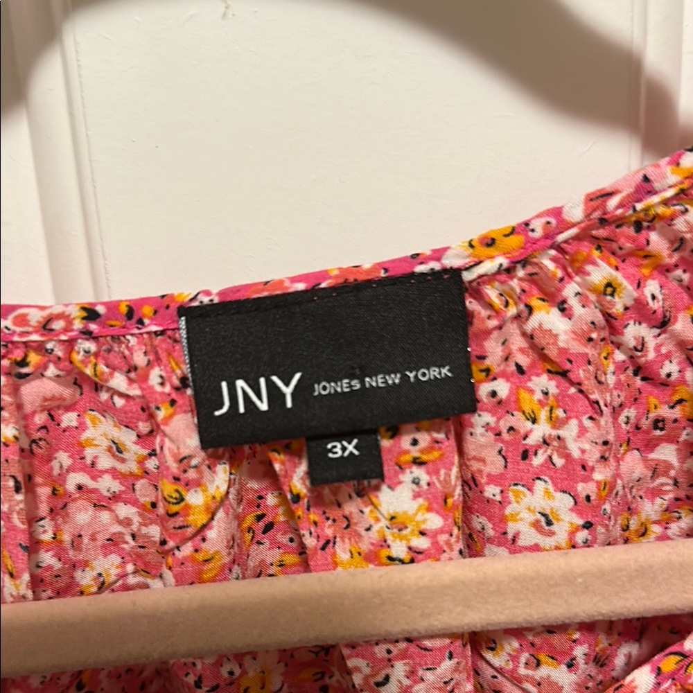 Ann Taylor Pink Smocked 3/4 Sleeve Blouse - Picture 2 of 5